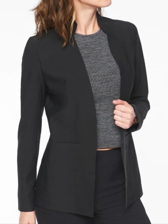 Athleta Jackets & Blazers - Athleta Black Cosmic Blazer 2